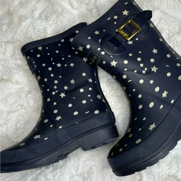 Girls Toddler Blue Coraline Style Rain Boots Stars sz 11